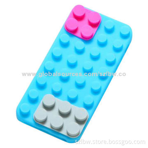 Block Design DIY Silicone Case for iPhone 5/5S with Colorful Puzzle Pieces